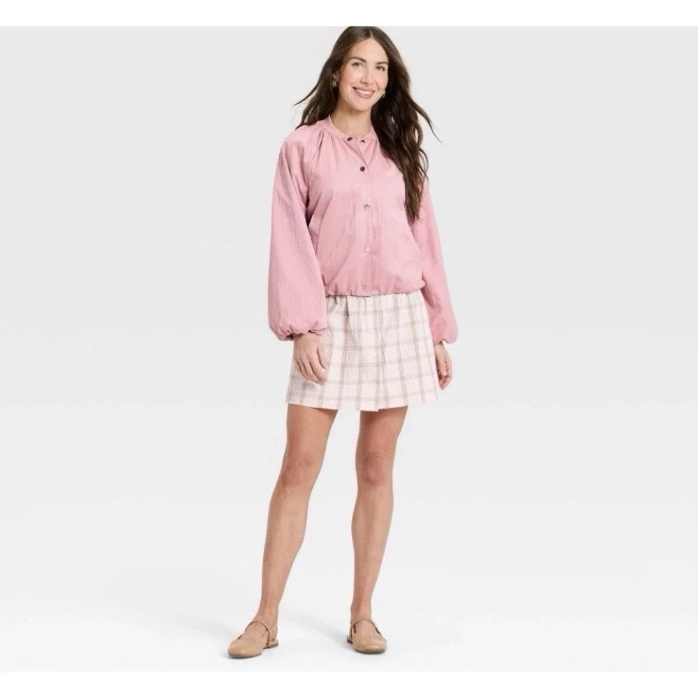 Women's Size XS Pink Lightweight Bomber Jacket - A New Day